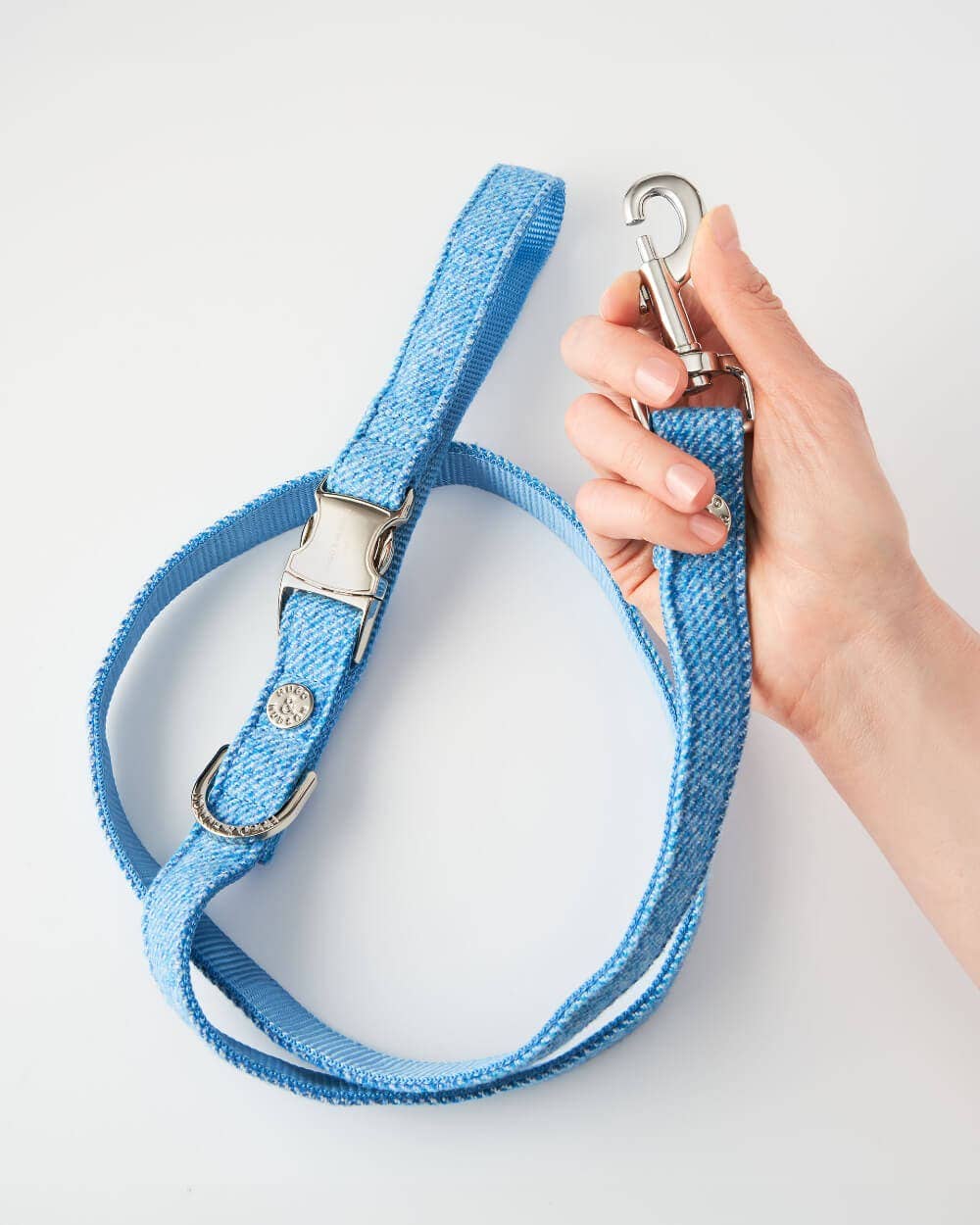 Hugo & Hudson - Blue Luxury Tweed Dog Lead - M/L