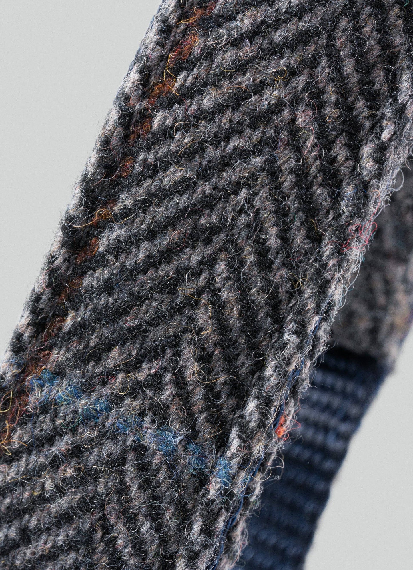 Hugo & Hudson - Hackett x Hugo Hudson Grey Checked Tweed Dog Collar - M