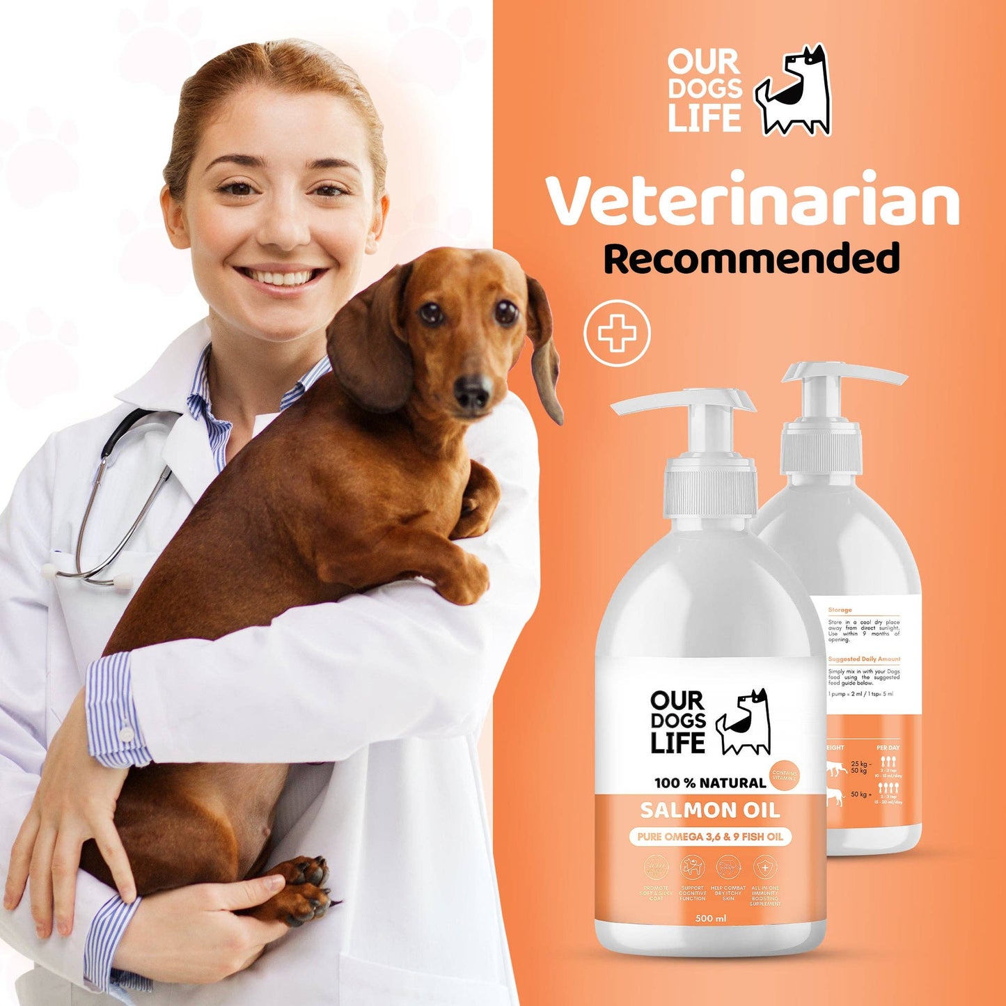 OurPetsLife - Salmon Oil For Dogs - 500ml