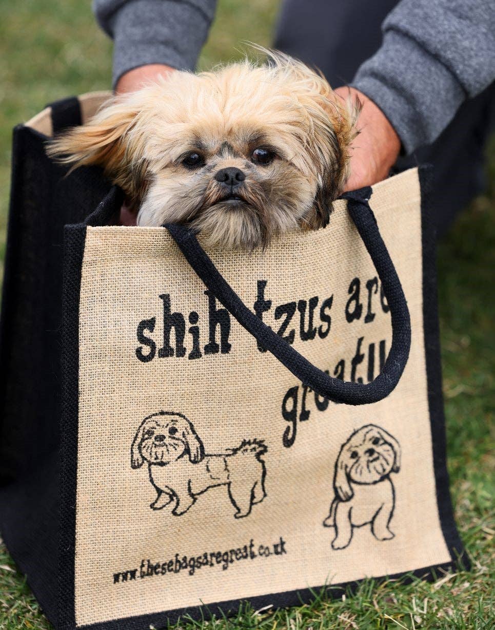These Bags are Great - Shih Tzus are Great Bag - Jute Shopping Bag Gift Dog Breed