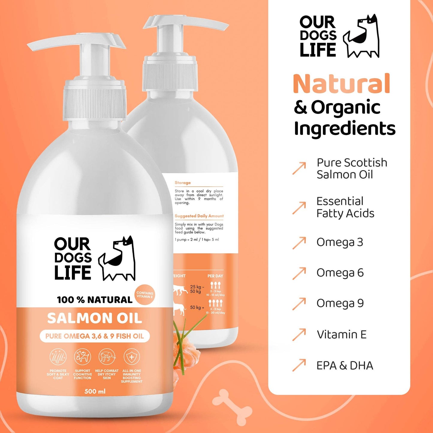 OurPetsLife - Salmon Oil For Dogs - 500ml