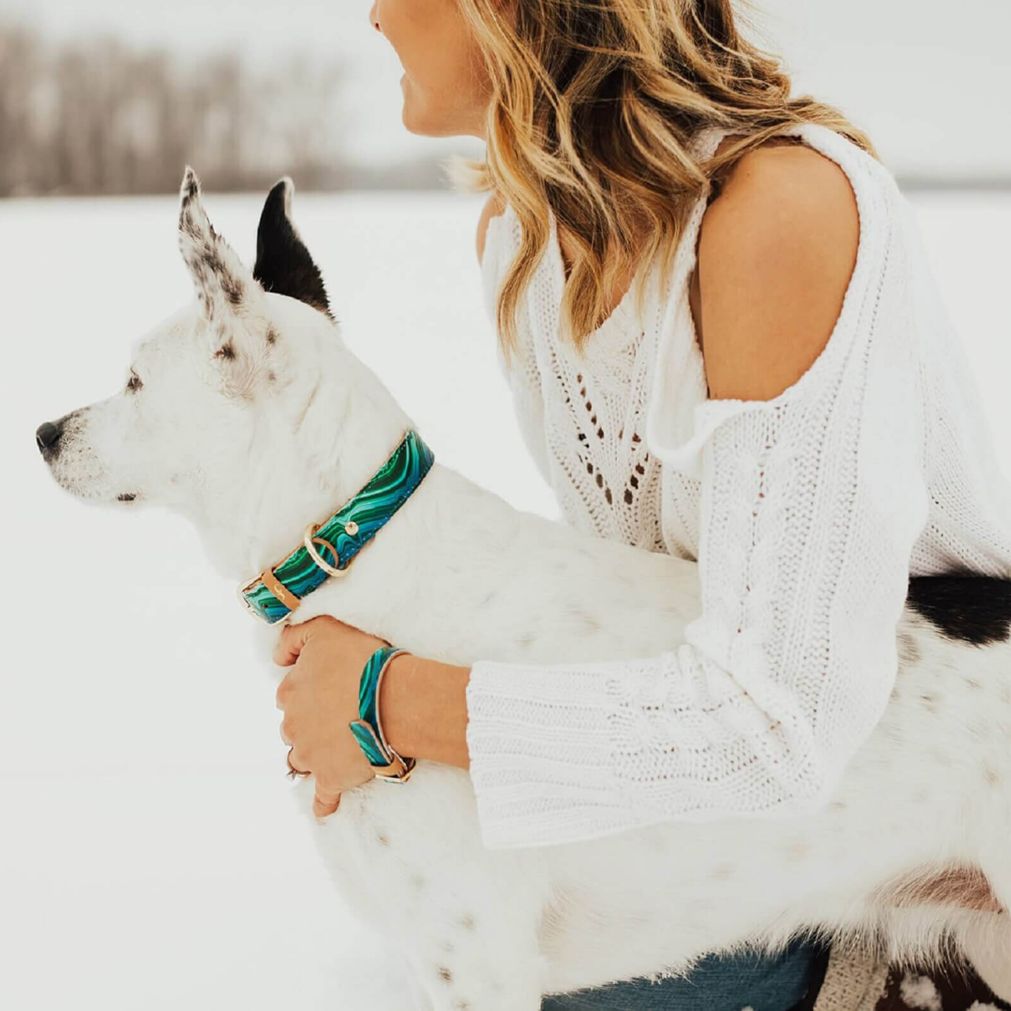 Friendship Collar - Magical Malachite Matching Collar & Bracelet - XS