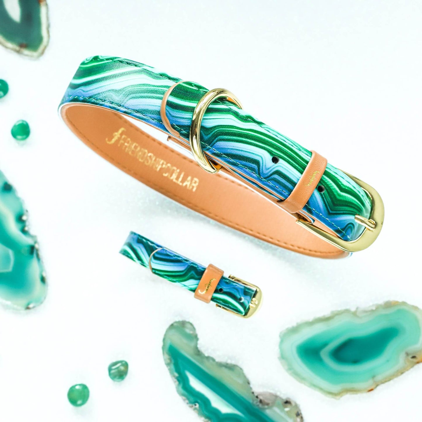 Friendship Collar - Magical Malachite Matching Collar & Bracelet - XS