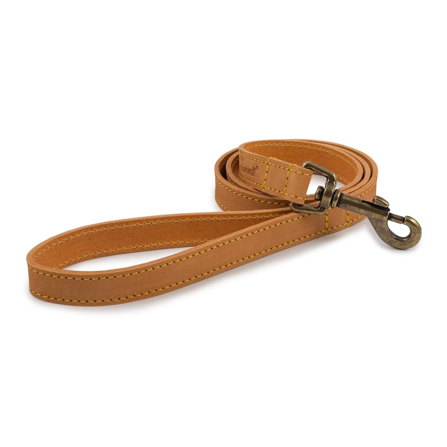 Ancol Pet Products Ltd - Timberwolf Leather Lead - various colours- 1m x 19mm - Blue / 1mx19mm