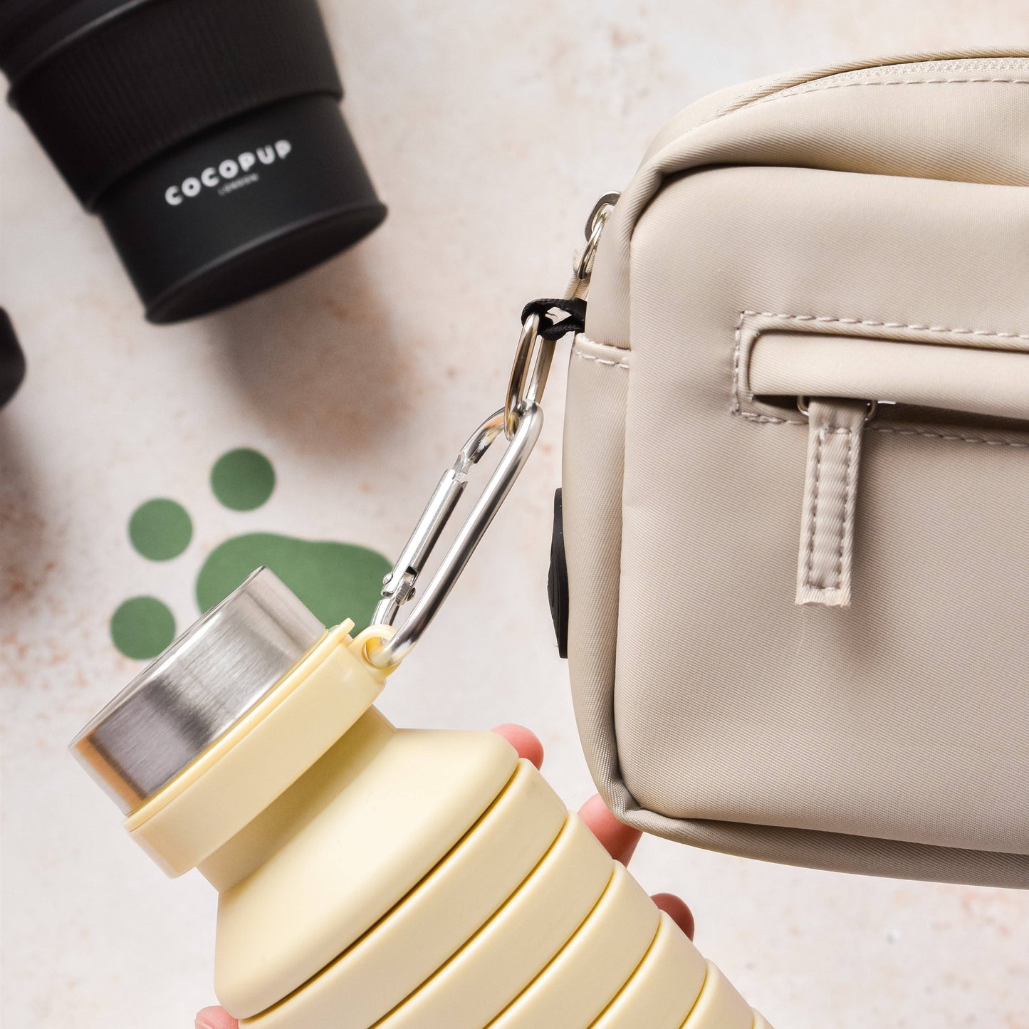 Cocopup London - Collapsible Water Bottle - Nude