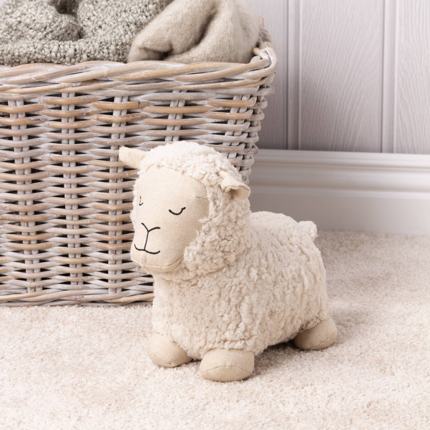 Riva Home - Sheep Shearling Fleece Door Stop White - White / One Size