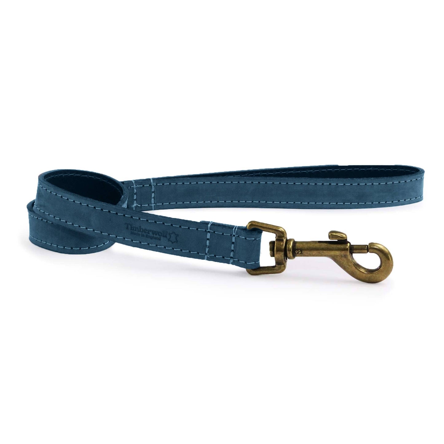 Ancol Pet Products Ltd - Timberwolf Leather Lead - various colours- 1m x 19mm - Blue / 1mx19mm