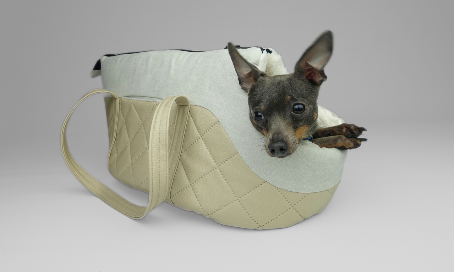 Hillfoot & Paws - Luxury Pet Travel Carrier - Cream
