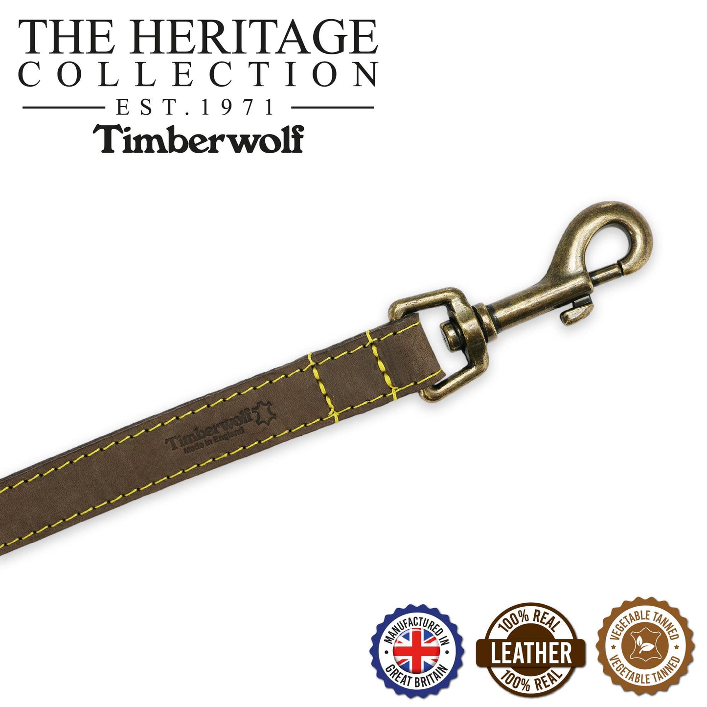 Ancol Pet Products Ltd - Timberwolf Leather Lead - various colours- 1m x 19mm - Blue / 1mx19mm