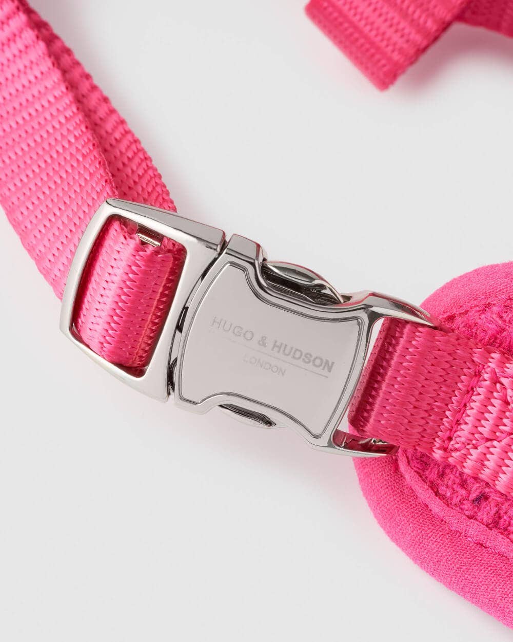 Hugo & Hudson - Pink Luxury Tweed Dog Harness - S