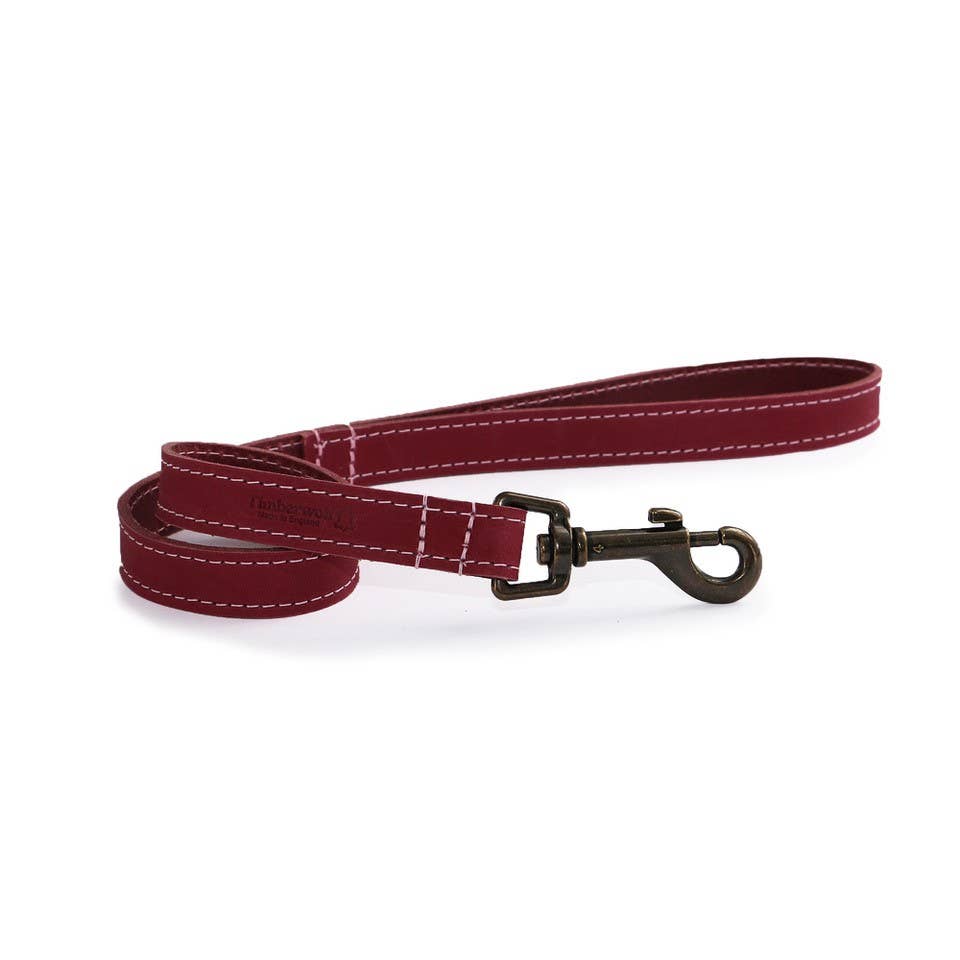 Ancol Pet Products Ltd - Timberwolf Leather Lead - various colours- 1m x 19mm - Blue / 1mx19mm