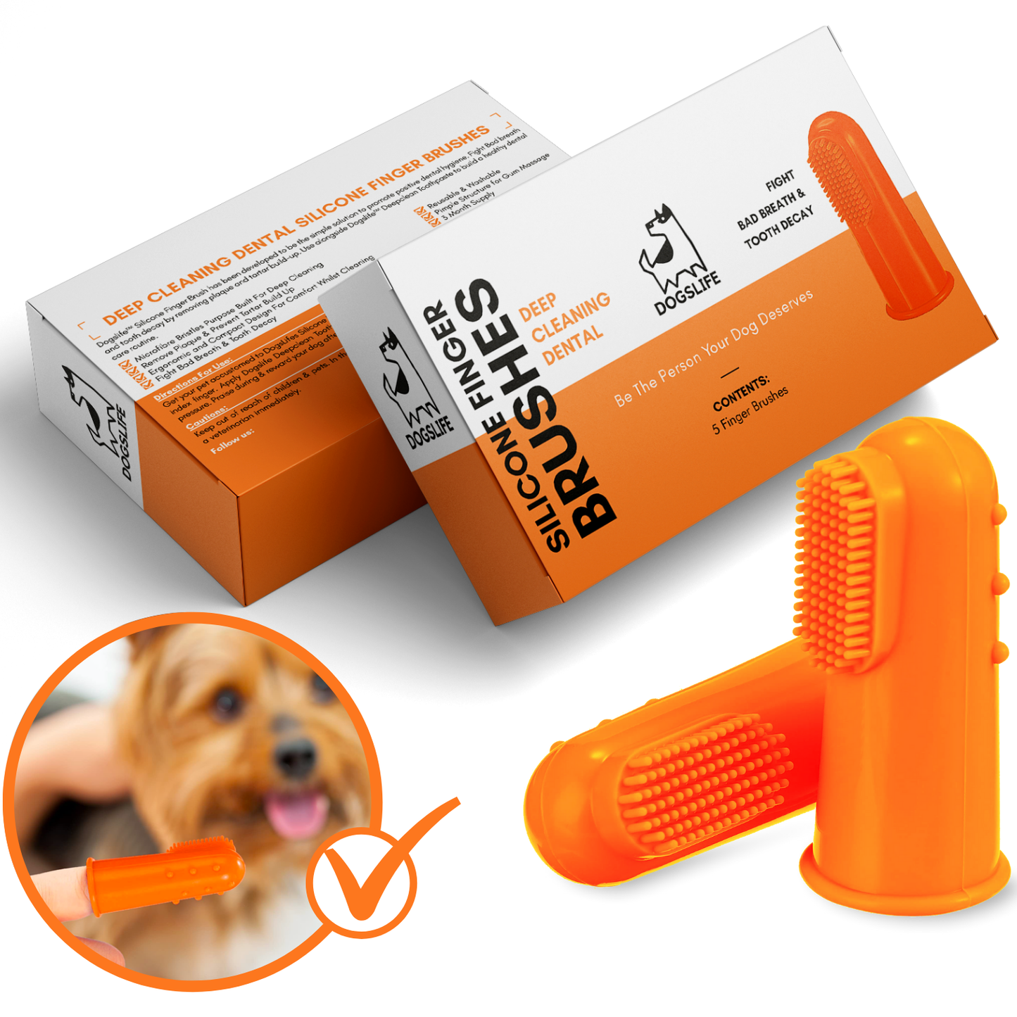 DogsLife - Dog Silicone Finger Toothbrushes