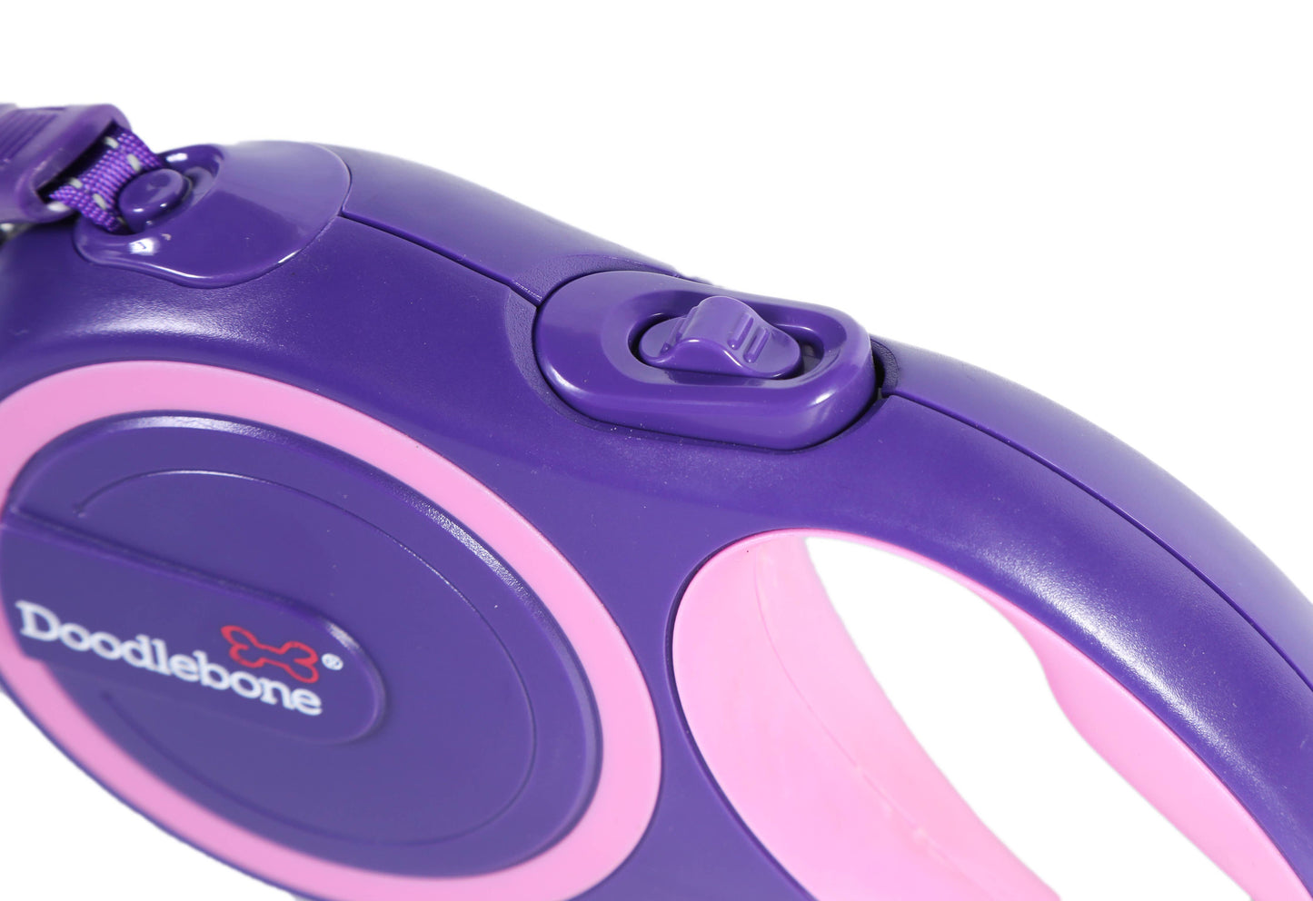 Doodlebone - Retractable Dog Lead - Violet/blush / 8m