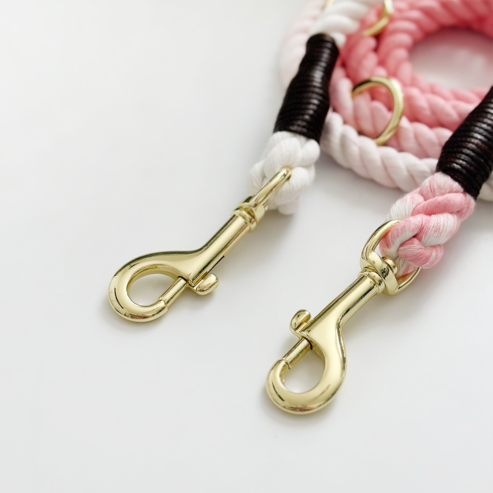 Cocopup London - Double Ended Rope Lead - Baby Pink