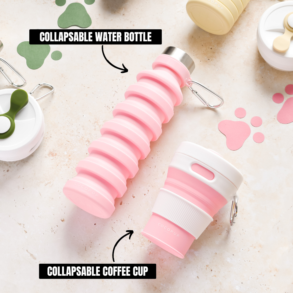 Cocopup London - Collapsible Water Bottle - Pink