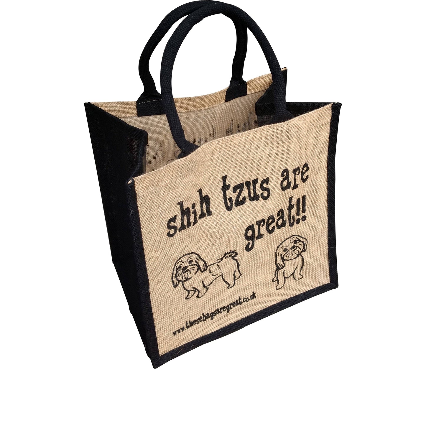 These Bags are Great - Shih Tzus are Great Bag - Jute Shopping Bag Gift Dog Breed