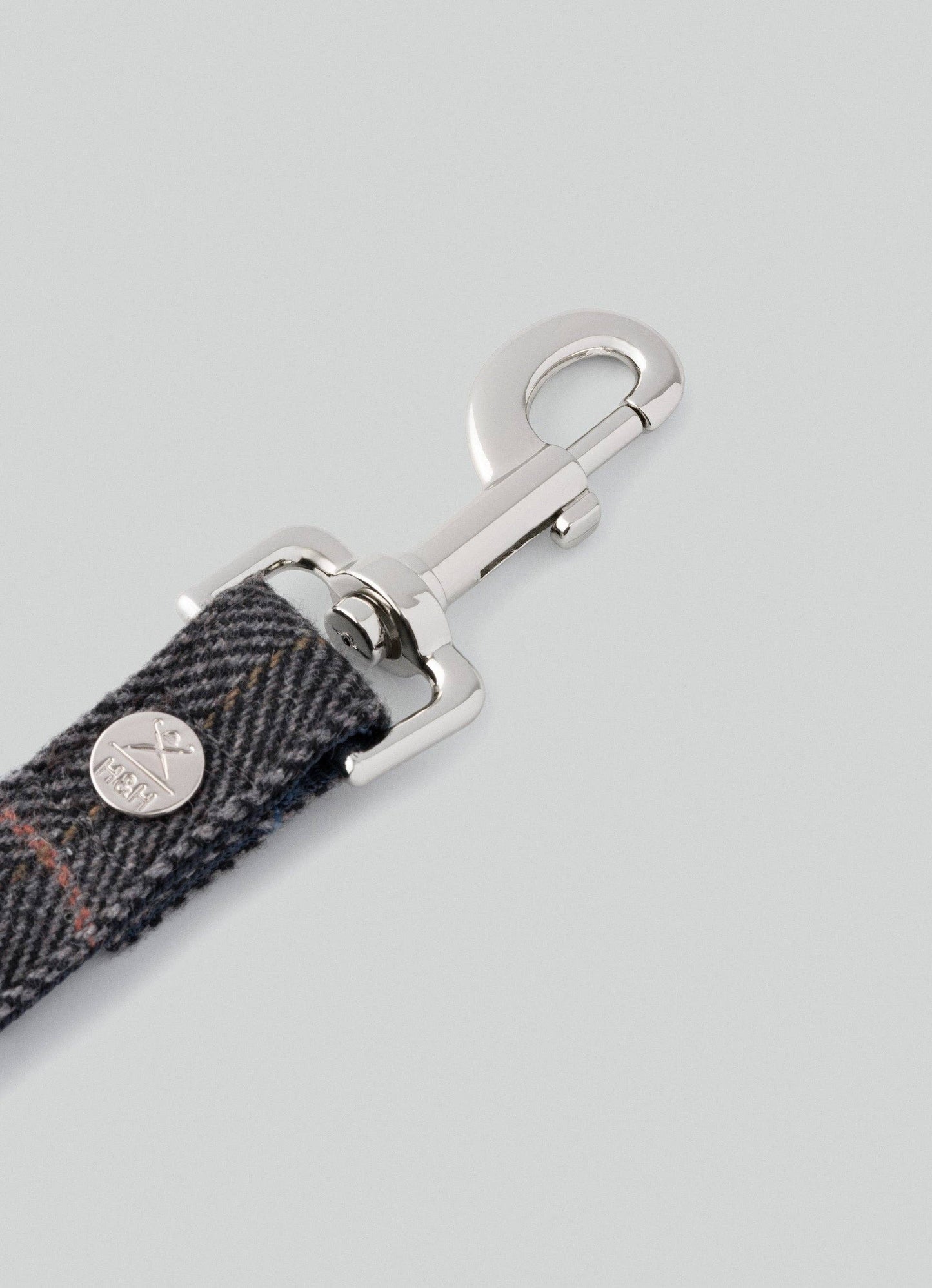 Hugo & Hudson - Hackett x Hugo Hudson Grey Checked Tweed Dog Lead - M/L