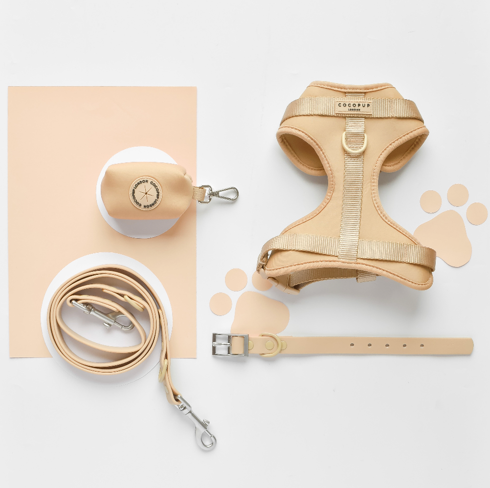Cocopup London - NAKD Adjustable Neck Harness - Biscuit - M