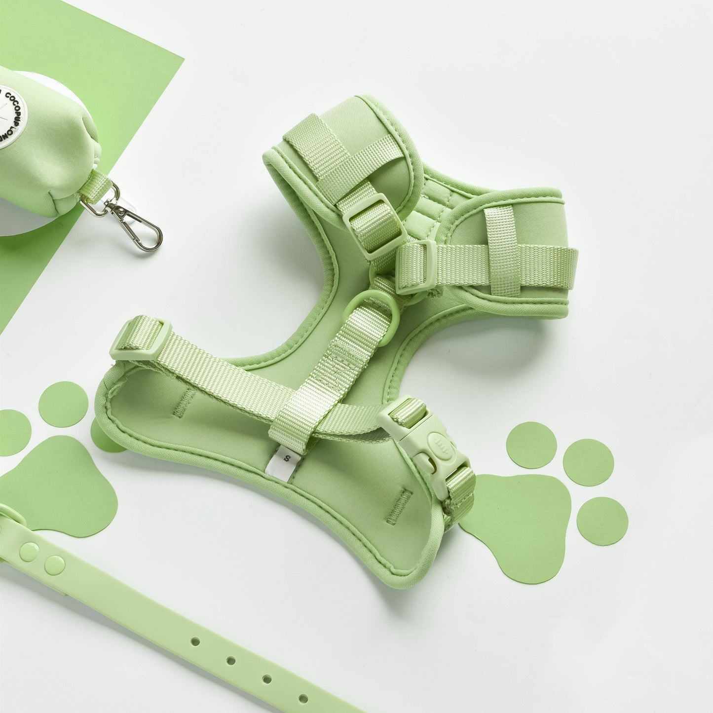 Cocopup London - NAKD Adjustable Neck Harness - Matcha - S