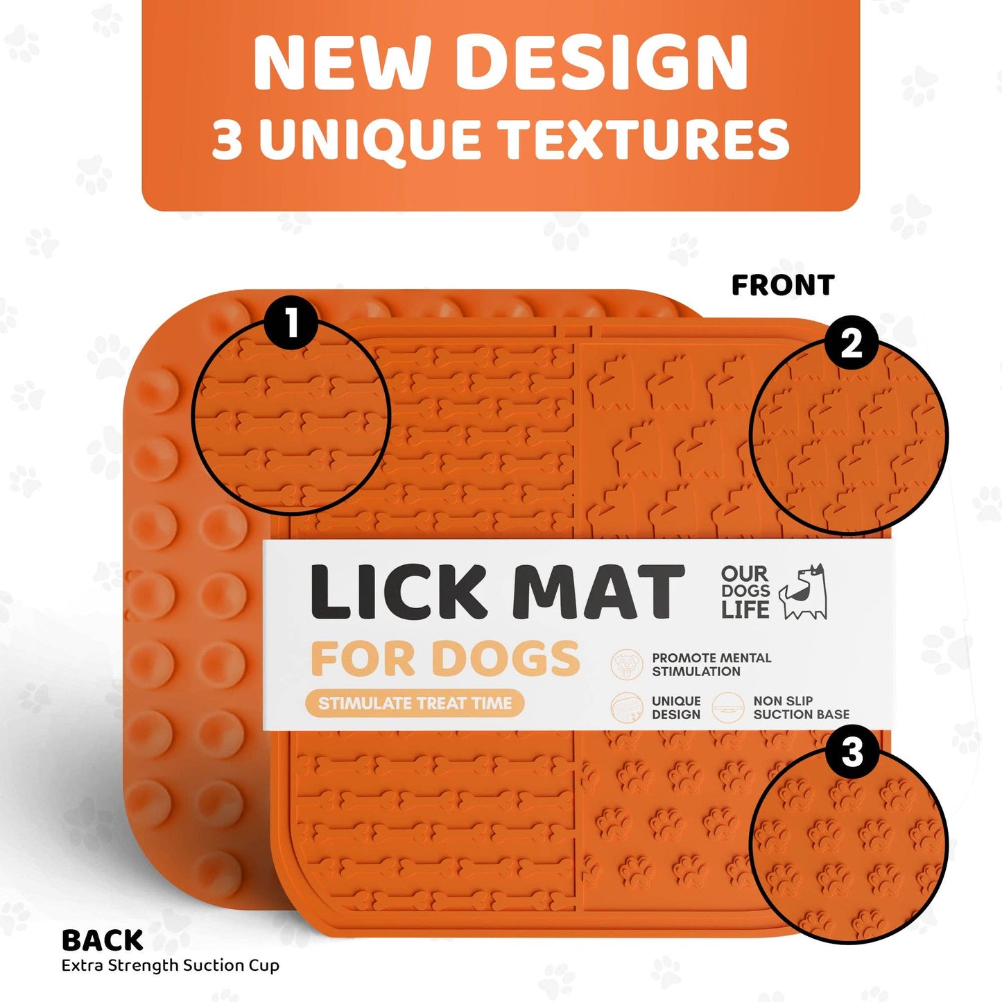 OurPetsLife - Lick Mat For Dogs with Spreader & Brush