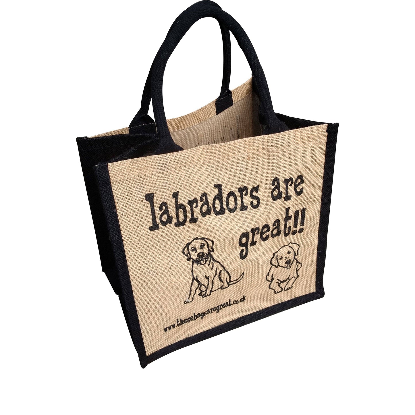 These Bags are Great - Labradors are Great Bag - Jute Shopping Bag Gift Lab Dog