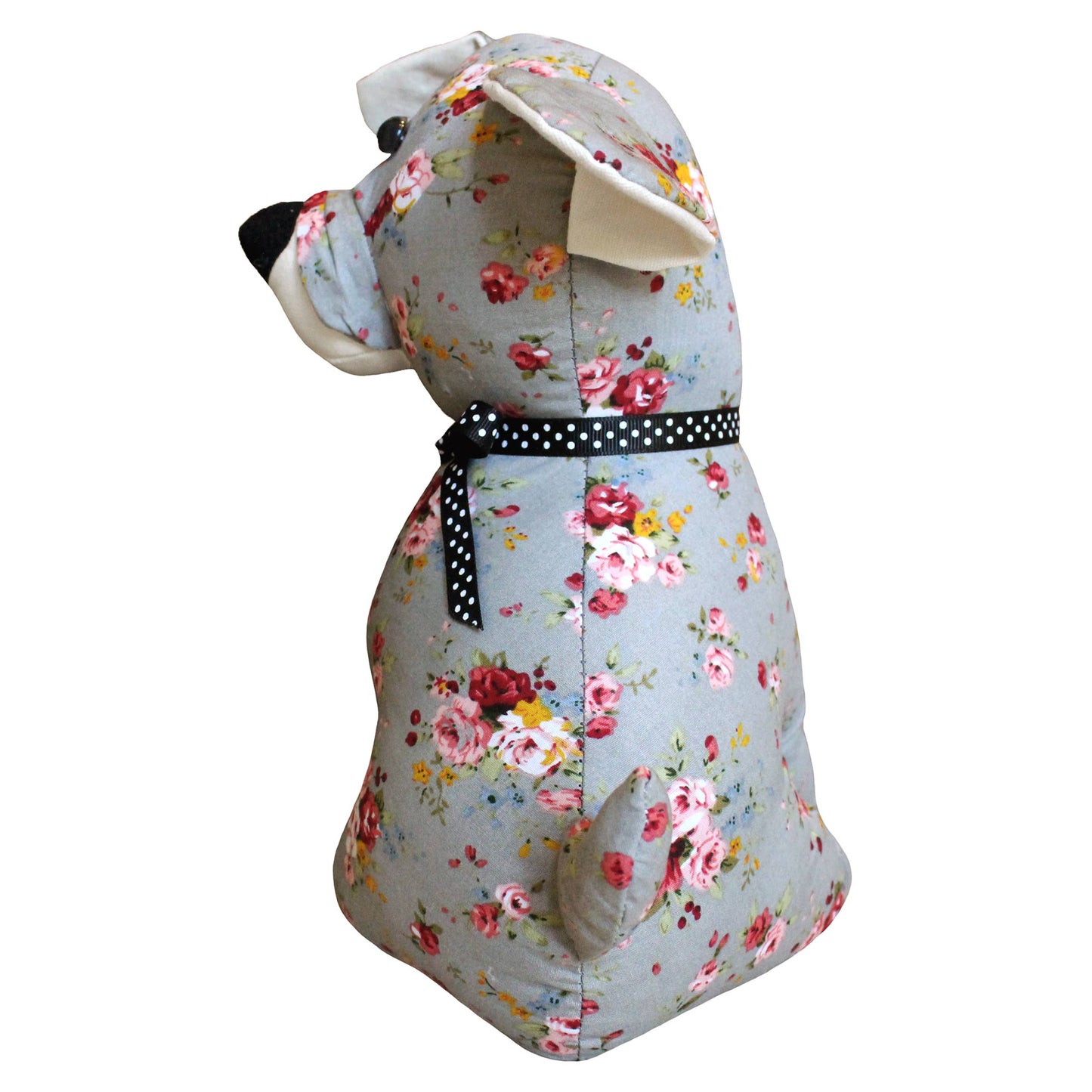Riva Home - Floral Dog Novelty Door Stop Grey - Grey / One Size
