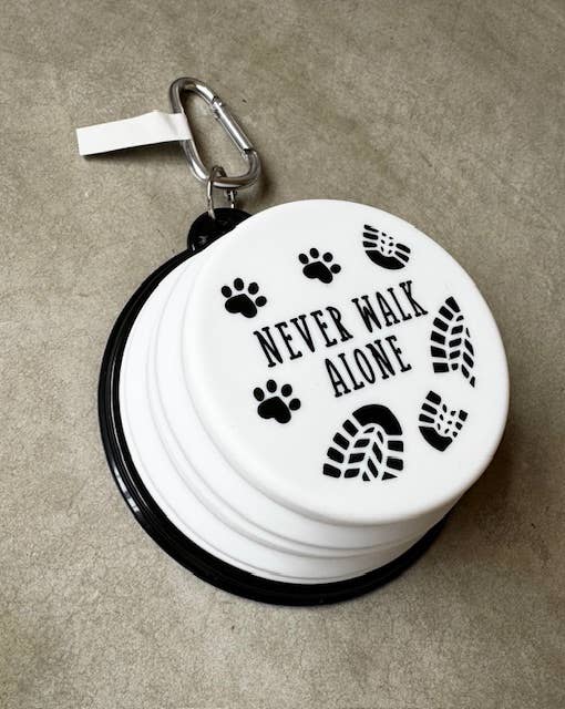 Gifted Wholesale Ltd - Never Walk Alone Travel Pet Bowl
