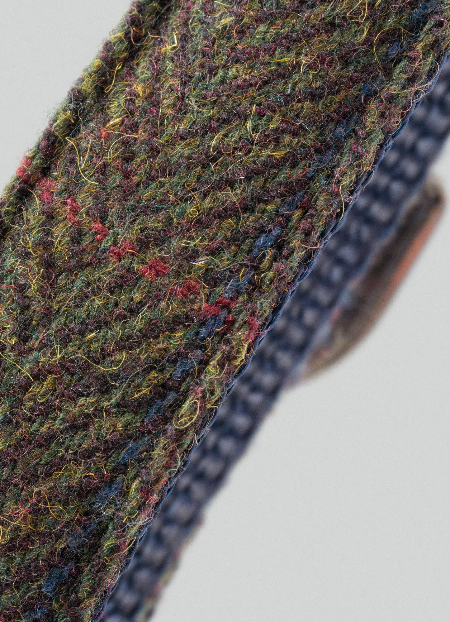 Hugo & Hudson - Hackett x Hugo Hudson Dark Green Checked Tweed Dog Collar - L