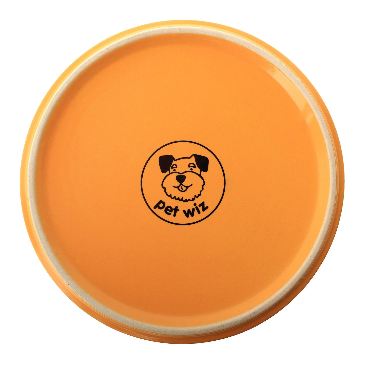Pet Wiz - Ceramic Bowl with Bamboo Stand for Dogs & Cats - 7 Colours - Marble Effect - Grey