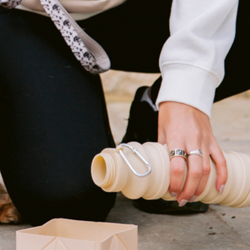 Cocopup London - Collapsible Water Bottle - Nude