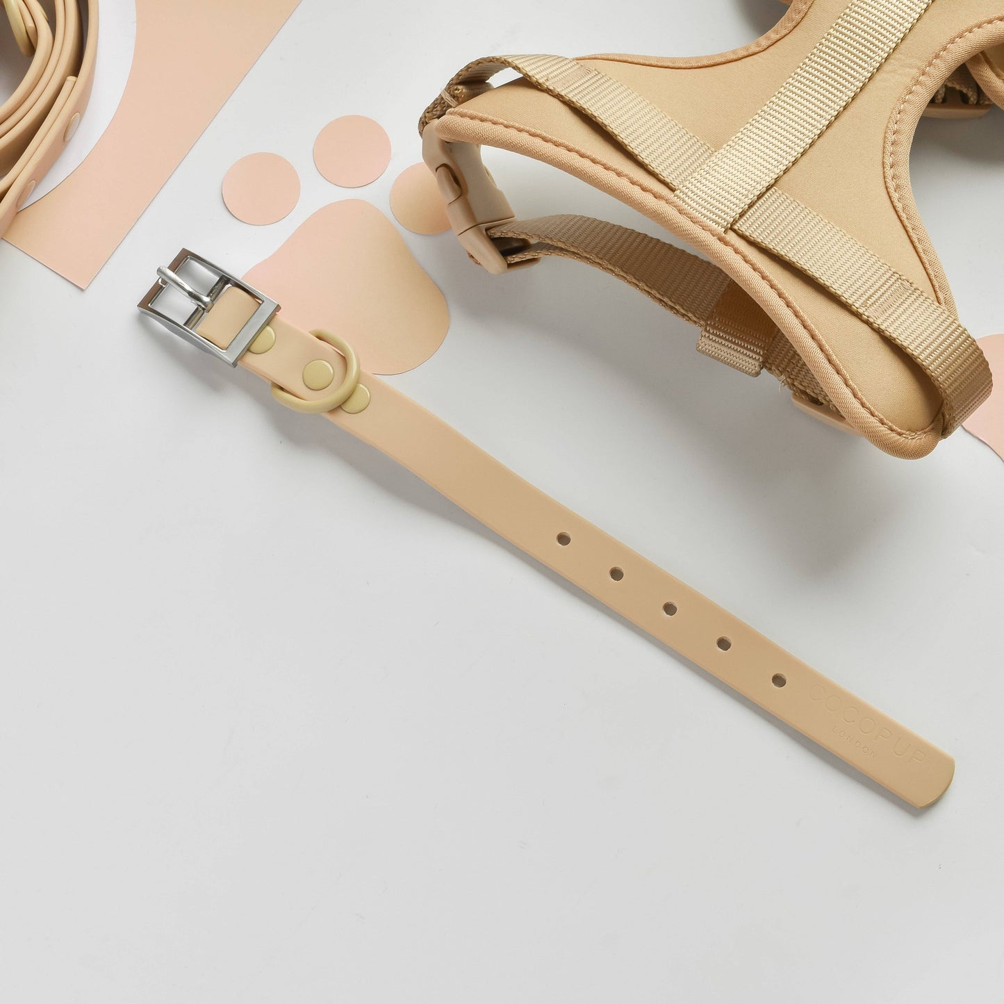 Cocopup London - NAKD Collar - Biscuit - XXS