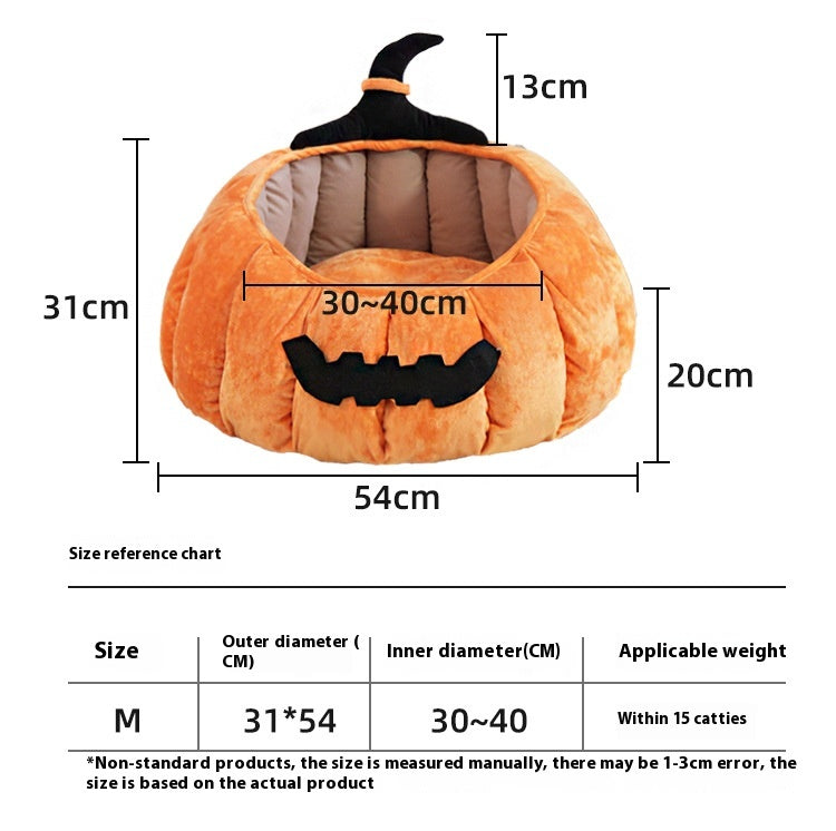 Halloween Pumpkin Pet Bed π | Cosy Bed for Cats & Small Dogs