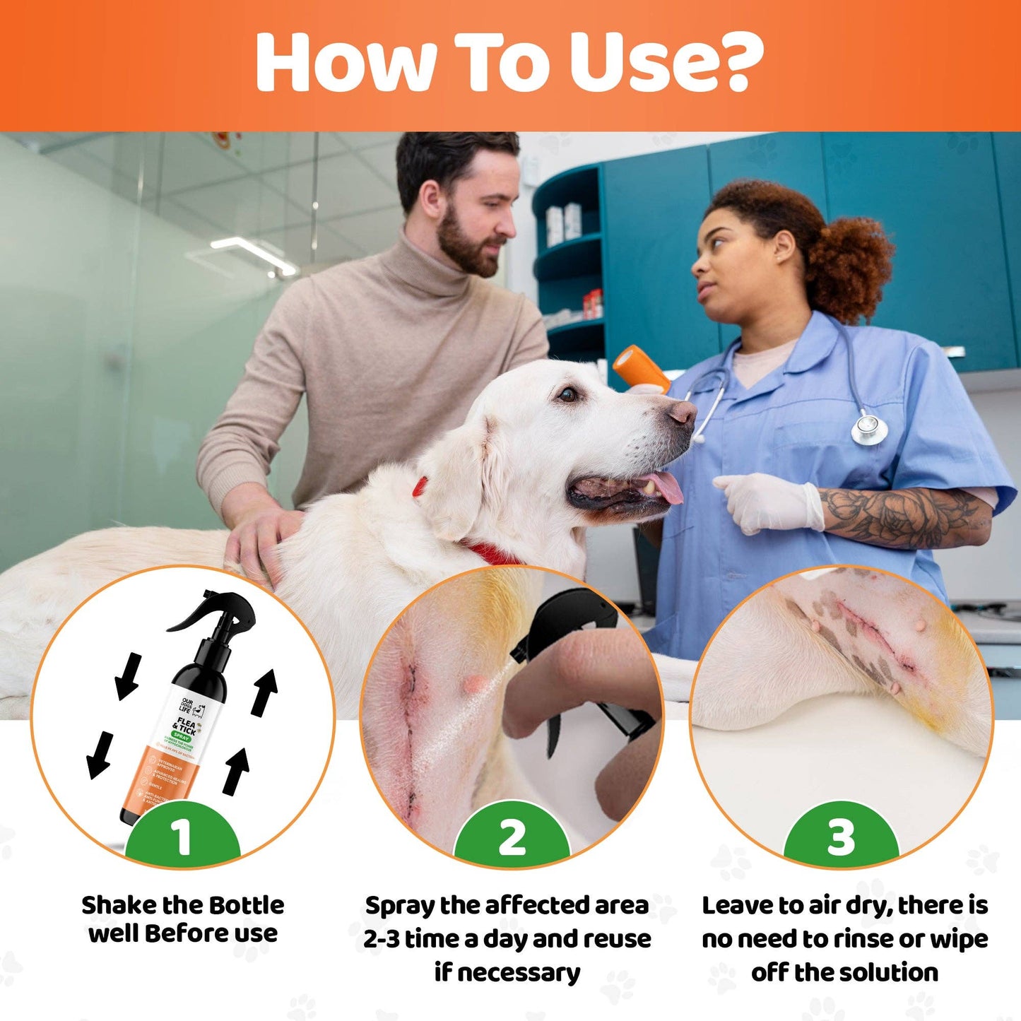 OurPetsLife - Flea & Tick Spray for Dogs