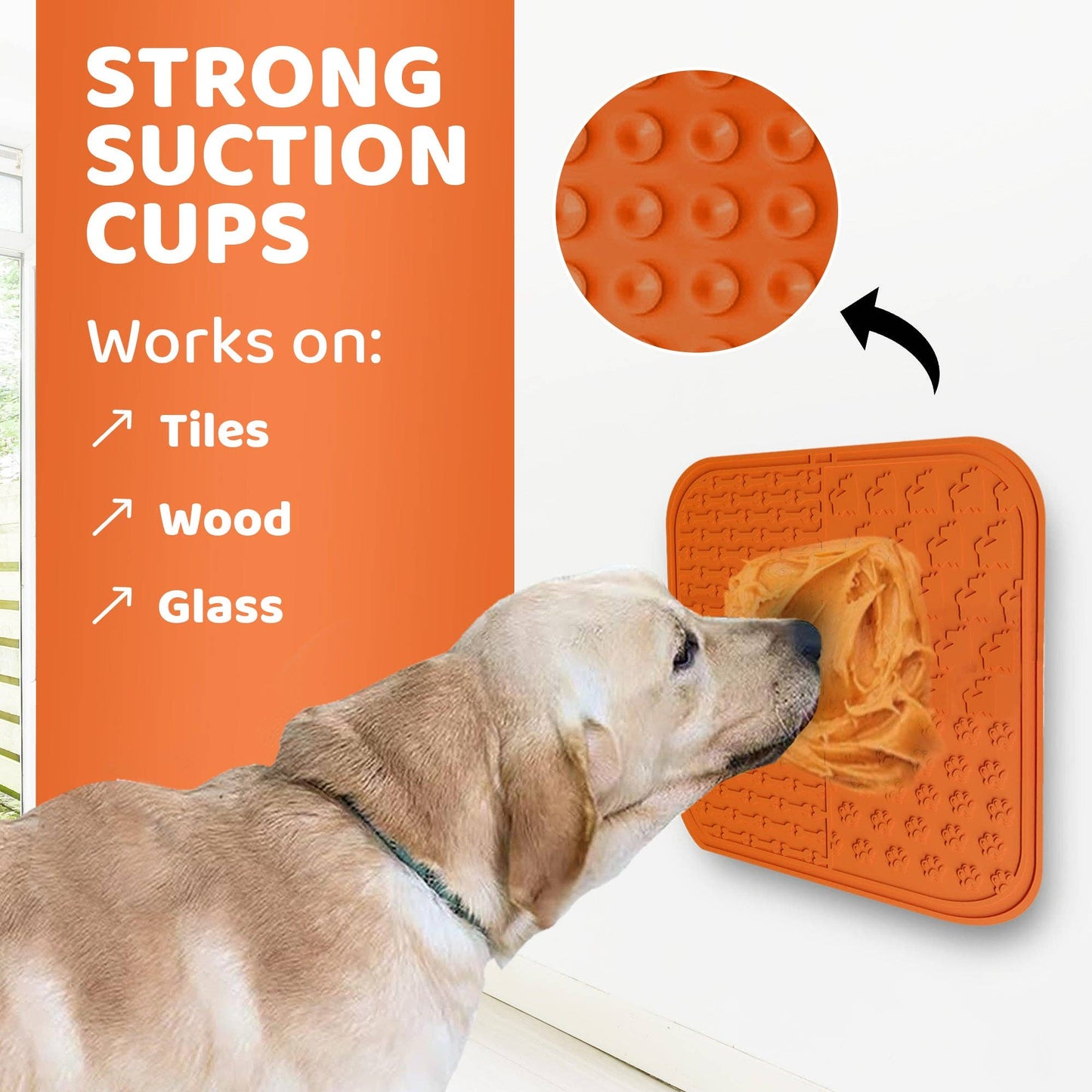 OurPetsLife - Lick Mat For Dogs with Spreader & Brush