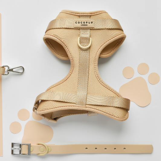Cocopup London - NAKD Adjustable Neck Harness - Biscuit - M