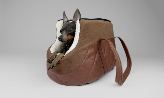 Hillfoot & Paws - Luxury Pet Travel Carrier - Brown