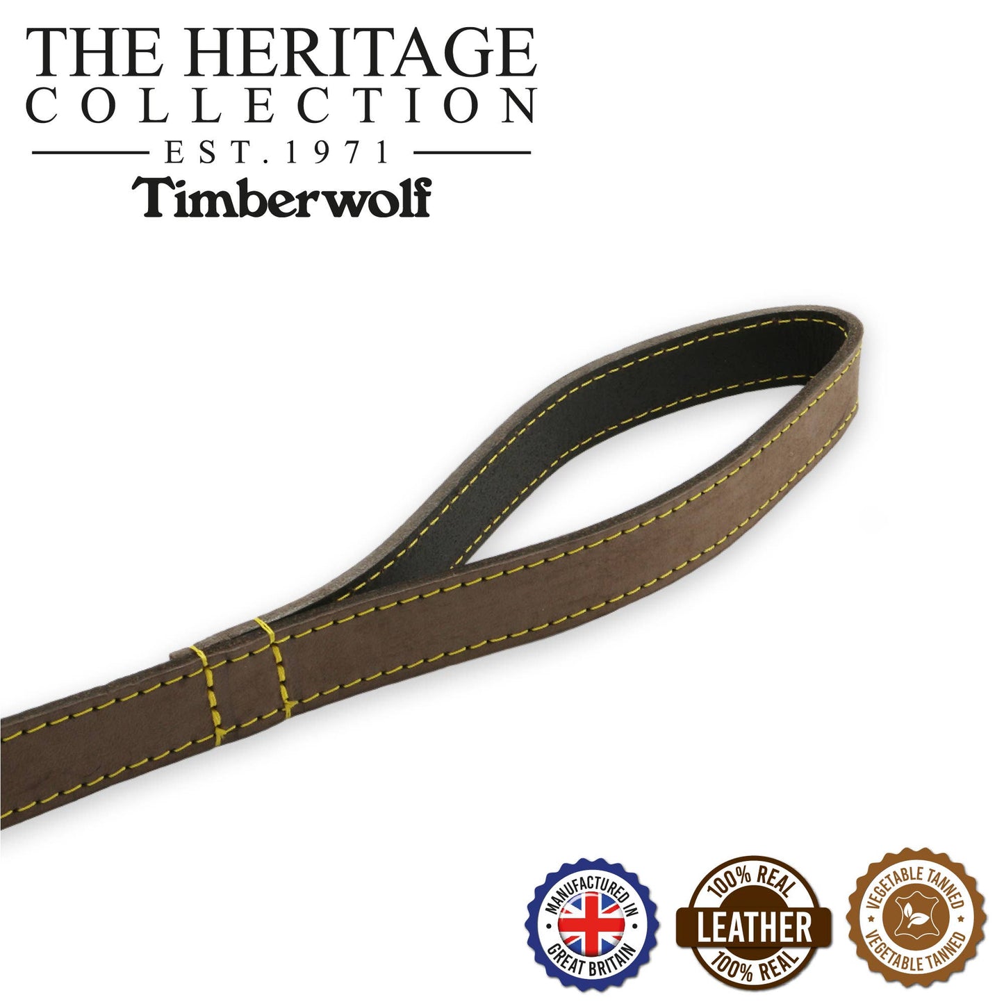 Ancol Pet Products Ltd - Timberwolf Leather Lead - various colours- 1m x 19mm - Blue / 1mx19mm