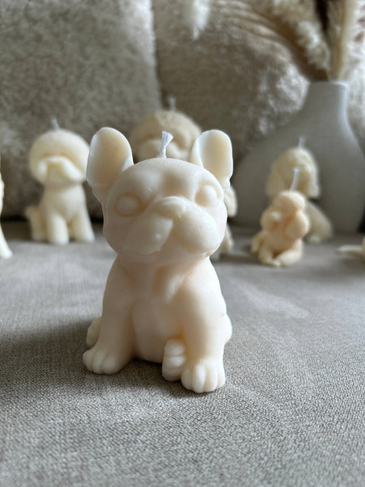 Ritual Spirit ltd - Dog Candle Collection | Natural Soy wax candles | Dog lovers - Cream / Coconut and Almond / Frenchie