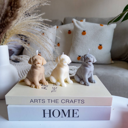 Ritual Spirit ltd - Dog Candle Collection | Natural Soy wax candles | Dog lovers - Beige / Sandalwood and Amber / Labrador Retriever