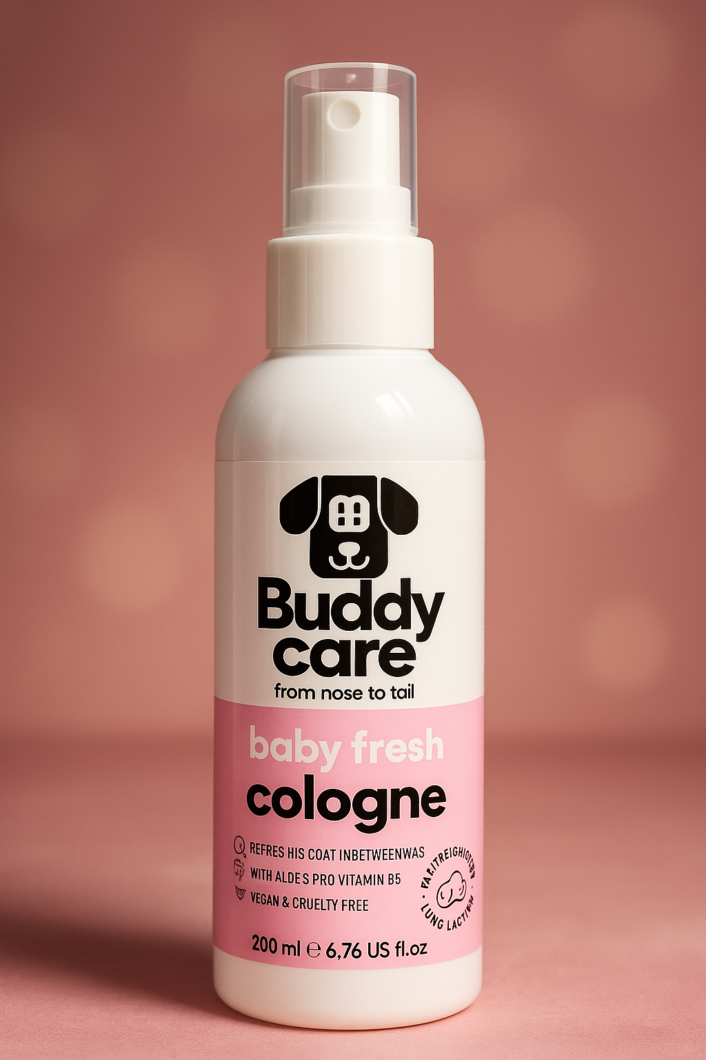 Buddy Care Dog Cologne - Baby Fresh - 200ml / 6.76 fl oz