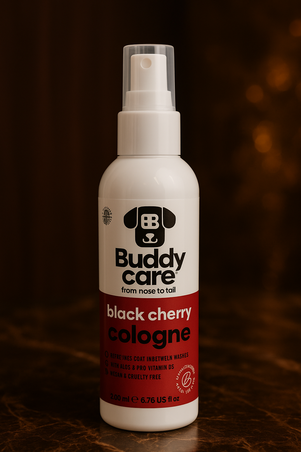 Buddy Care Dog Cologne - Black Cherry - 200ml / 6.76 fl oz