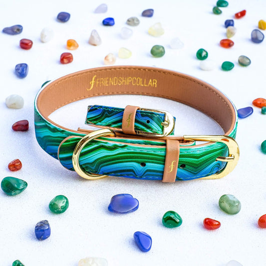 Friendship Collar - Magical Malachite Matching Collar & Bracelet - XS