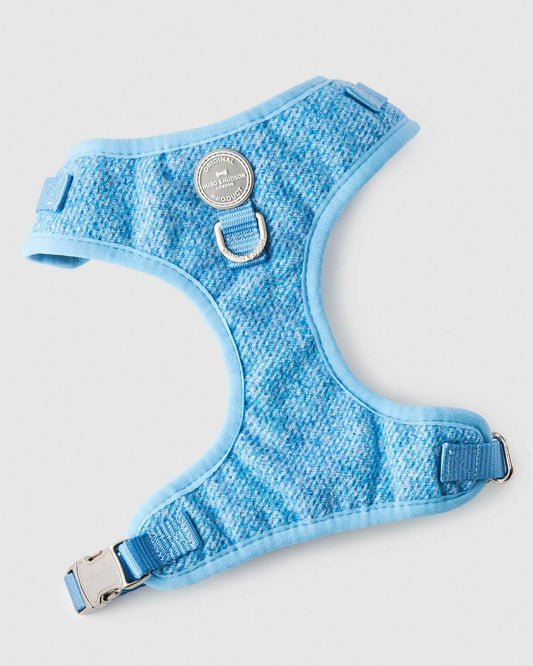 Hugo & Hudson - Blue Luxury Tweed Dog Harness - M