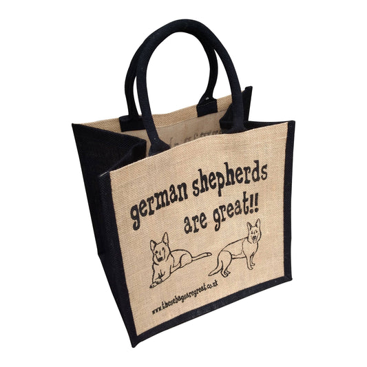 These Bags are Great - German Shepherds are Great Bag - Jute Shopping Bag Gift Dog