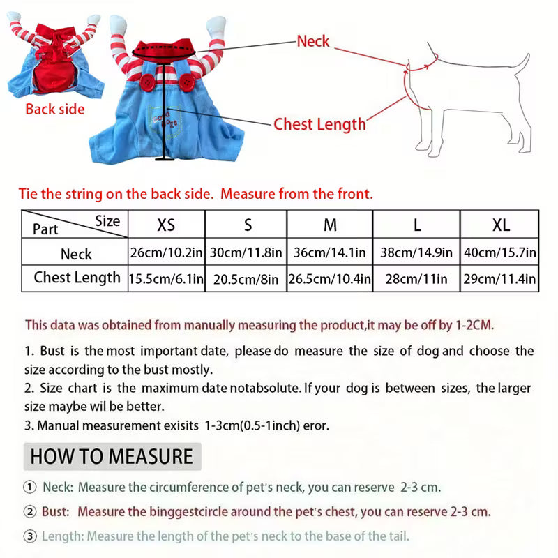 Hilarious and Cute Fun Pet Costume: Dog Outfit with Knife Accessory - Playful Halloween Transformation Dress for Dogs