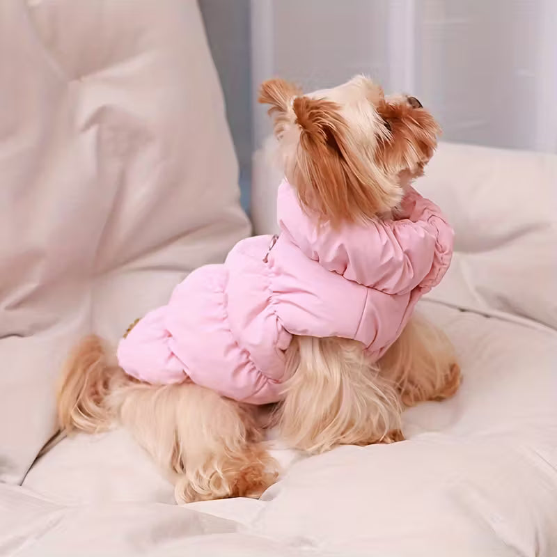 Winter Dog Coat for Small to Medium Dogs - Thermal Insulated Polyester Jacket